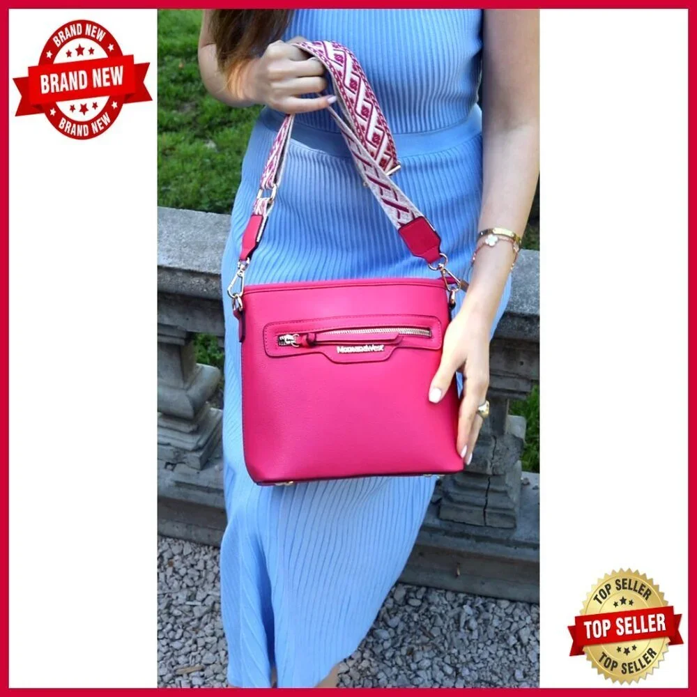 Large Tote and Crossbody Bag Set, Vegan Leather, Durable Hardware